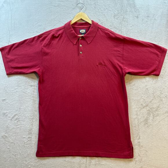 Vintage 90s Tommy Bahama Polo Golf Shirt Men’s Large Red Relax Short Sleeve USA - Picture 1 of 7